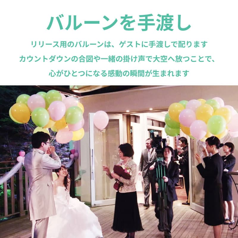 バルーンリリース 60本　【東京都心にバルーンをデリバリー】（港区・中央区・千代田区・品川区・目黒区・新宿区・渋谷区・江東区など） - d-rls-0001__03.jpg