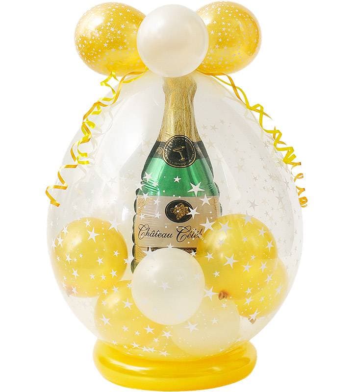 ウェディングリングときらきらゴールドスター、シャンパンのラッピングバルーン【結婚式】 - g-wed-0113__06.jpg