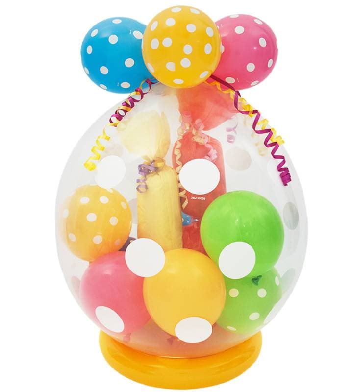 カラフルドットの出産祝いラッピングバルーン【出産祝い】 - g-bby-0080.jpg